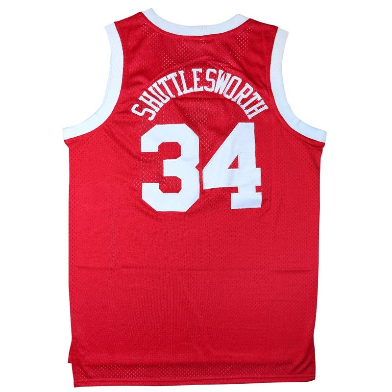 MESOSPERO Jesus Shuttlesworth 34 Lincoln High School Basketball Jersey 90s Hip Hop Clothes for Party Men He Got Game Movie Jersey (Red, Large) - Image 2